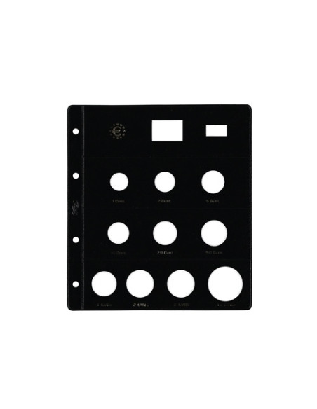 FUNDA para ALBUM de MONEDAS PARDO tipo CLARABOYA EUROS 10 aloj especial 212 