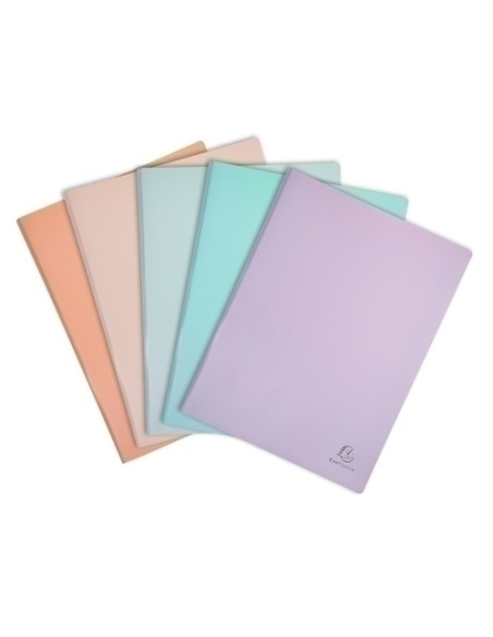 CARPETA FUNDAS TARIFARIO EXACOMPTA AQUAREL PP SEMI-RIGIDO A4 40 F SURTIDO 5 col