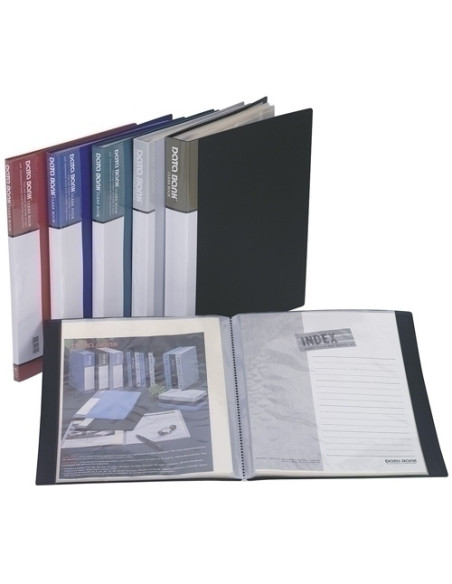CARPETA FUNDAS TARIFARIO DATA BANK PP RIGIDO A4  10 F NEGRO
