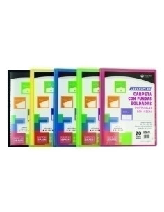 CARPETA FUNDAS TARIFARIO CARCHIVO PP CARCHIPLAS-BOOK FLEXIBLE CANGURO A4  20 F SURTIDO
