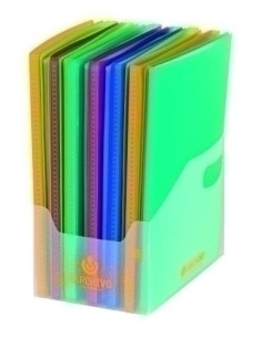 CARPETA FUNDAS TARIFARIO CARCHIVO PP CARCHIPLAS-BOOK FLEXIBLE CANGURO F  SURTIDO EXPOSITOR DE 19 7x 20 FUNDAS 7x 30 FUNDAS 5x 40