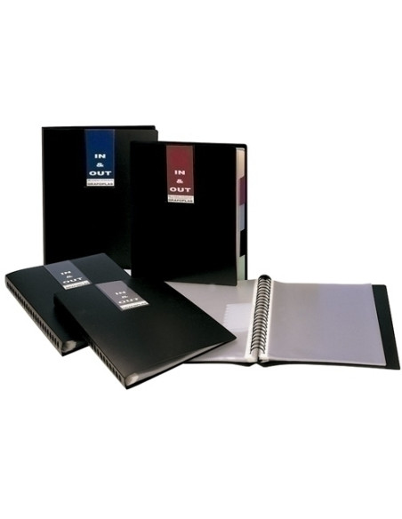 CARPETA FUNDAS TARIFARIO GRAFOPLAS ESPIRAL PP IN&OUT OPACO A4 40 F NEGRO