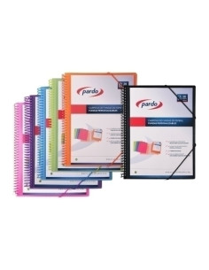 CARPETA FUNDAS TARIFARIO PARDO STUDIO STYLE ESPIRAL PP F 20 F NEGRO