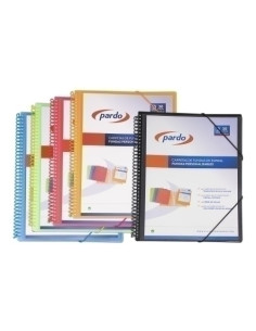 CARPETA FUNDAS TARIFARIO PARDO STUDIO STYLE ESPIRAL PP F 40 F NEGRO