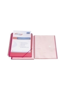 CARPETA FUNDAS TARIFARIO PARDO STUDIO STYLE ESPIRAL PP F 40 F ROSA