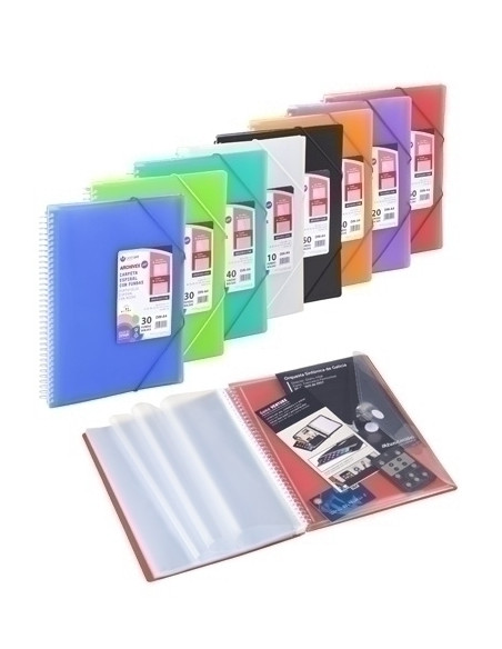 CARPETA FUNDAS TARIFARIO CARCHIVO ARCHIVEX-STAR ESPIRAL PP A4 con GOMA 40 F INCOLORO