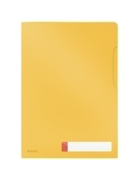 DOSIER ANGULO RECTO LEITZ COSY PP RECICLABLE SEMI OPACO A4 AMARILLO PACK de 3