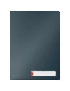DOSIER ANGULO RECTO LEITZ COSY PP RECICLABLE SEMI OPACO A4 con PESTAÑAS GRIS PACK de 3