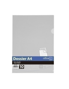 DOSIER UÑERO EXTRA OFFICE BOX A4 CRISTAL PAQUETE de 10
