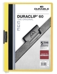 DOSIER CLIP DURACLIP PVC A4 2209 pinza METAL 60h AMARILLO