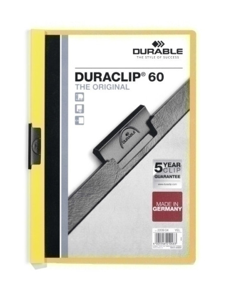 DOSIER CLIP DURACLIP PVC A4 2209 pinza METAL 60h AMARILLO