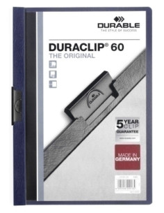 DOSIER CLIP DURACLIP PVC A4 2209 pinza METAL 60h AZUL ANTRACITA