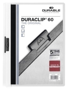 DOSIER CLIP DURACLIP PVC A4 2209 pinza METAL 60h BLANCO
