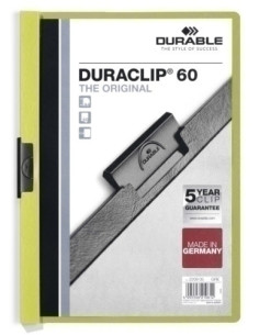 DOSIER CLIP DURACLIP PVC A4 2209 pinza METAL 60h VERDE CLARO