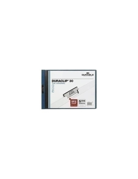 DOSIER CLIP DURACLIP PVC A4 APAISADO 2246 pinza METAL 30h AZUL OSCURO