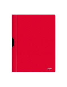 DOSIER CLIP PP A4 pinza METAL 30h ROJO