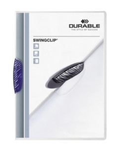 DOSIER CLIP SWINGCLIP PP A4 2260 pinza PLASTICO PIVOTOPACO 30h AZUL OSCURO