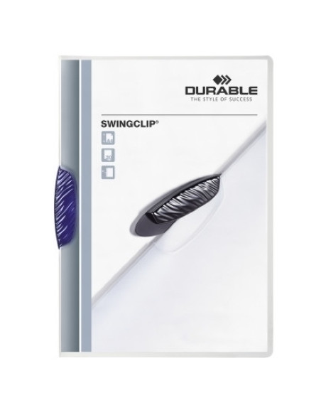 DOSIER CLIP SWINGCLIP PP A4 2260 pinza PLASTICO PIVOTOPACO 30h AZUL OSCURO