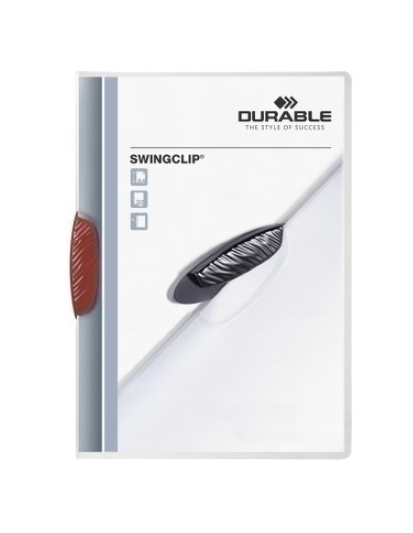 DOSIER CLIP SWINGCLIP PP A4 2260 pinza PLASTICO PIVOTOPACO 30h ROJO