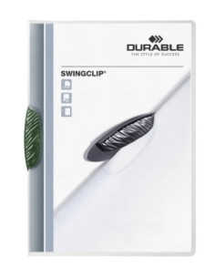 DOSIER CLIP SWINGCLIP PP A4 2260 pinza PLASTICO PIVOTOPACO 30h VERDE