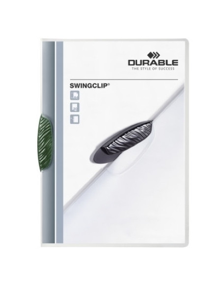 DOSIER CLIP SWINGCLIP PP A4 2260 pinza PLASTICO PIVOTOPACO 30h VERDE