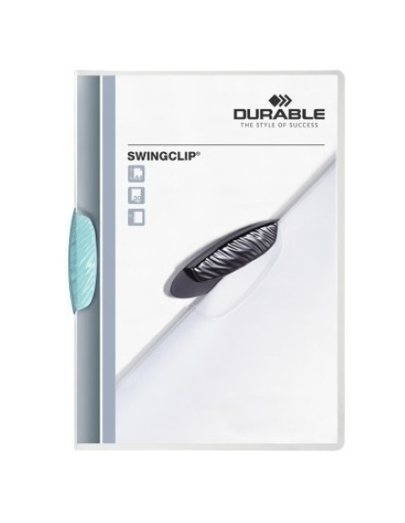 DOSIER CLIP SWINGCLIP PP A4 2260 pinza PLASTICO PIVOTTRANSL30h AZUL CELESTE