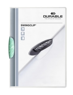 DOSIER CLIP SWINGCLIP PP A4 2260 pinza PLASTICO PIVOTTRANSL30h VERDE OSC