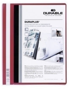 DOSIER FASTENER DURABLE DURAPLUS 2579 A4 ROJO