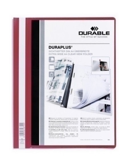 DOSIER FASTENER DURABLE DURAPLUS 2579 A4 ROJO