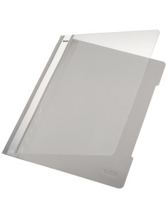DOSIER FASTENER LEITZ PLASTICO PVC A4 con TARJETERO GRIS
