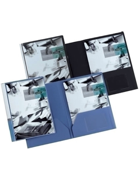 DOSIER con DOBLE BOLSA MULTIFIN DOS D074 CANGURO AZUL