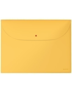 DOSIER SOBRE LEITZ COSY PP OPACO BROCHE A4 con DOS BOLSILLOS AMARILLO PACK DE 3