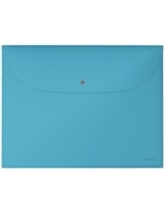 DOSIER SOBRE LEITZ COSY PP OPACO BROCHE A4 con DOS BOLSILLOS AZUL PACK DE 3