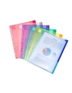 DOSIER SOBRE TARIFOLD PP VELCRO A4 MULTITALADRO COLORES SURTIDOS PACK de 12