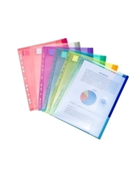 DOSIER SOBRE TARIFOLD PP VELCRO A4 MULTITALADRO COLORES SURTIDOS PACK de 12