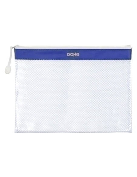 DOSIER SOBRE DOHE CREMALLERA A4 PVC AZUL