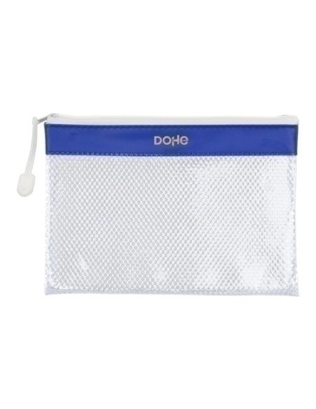 DOSIER SOBRE DOHE CREMALLERA A5 PVC BLANCOAZUL