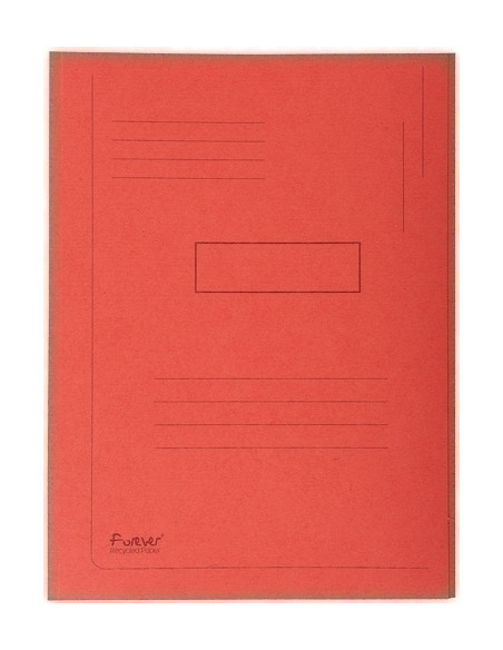 SUBCARPETA EXACOMPTA FOREVER 2 SOLAPA 290g A4 ROJO CLARO PAQUETE de 50