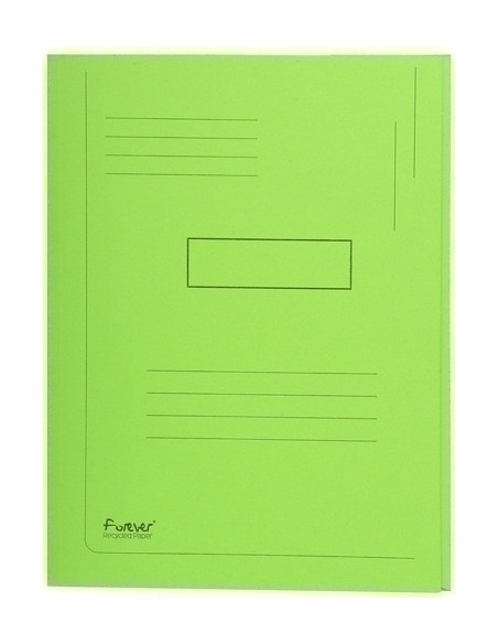 SUBCARPETA EXACOMPTA FOREVER 2 SOLAPA 290g A4 VERDE CLARO PAQUETE de 50