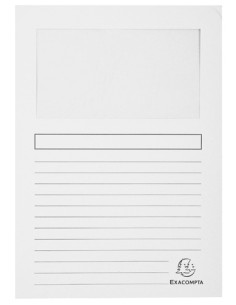 SUBCARPETA EXACOMPTA FOREVER VENTANA 120g A4 BLANCO PAQUETE de 25