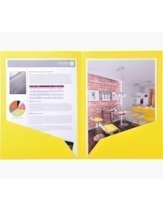 SUBCARPETA EXACOMPTA ROCK´S DOBLE 210g A4 LIMON PAQUETE de 25