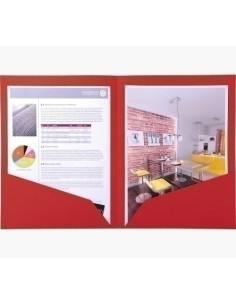 SUBCARPETA EXACOMPTA ROCK´S DOBLE 210g A4 ROJO PAQUETE de 25