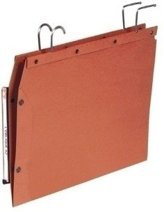 CARPETA COLGANTE ELBA cartTUB D con GANCHOS visor LATERAL  V  KRAFT NARANJA 240g 250x350mm PAQUETE de 25 50700SP0020