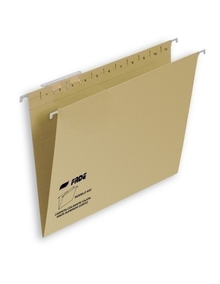 CARPETA COLGANTE FADE cartKIO visor SUPERIOR  V  KRAFT ECO 220g F PAQUETE de 50 42300K20090