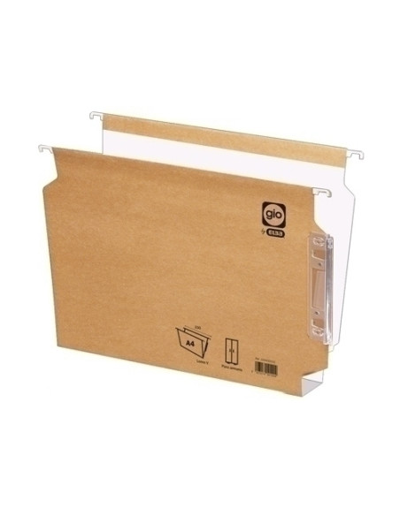 CARPETA COLGANTE GIO cartARCON visor LATERAL  U  BICOLOR 240g A4 20mm PAQUETE de 25 5012050320A13020
