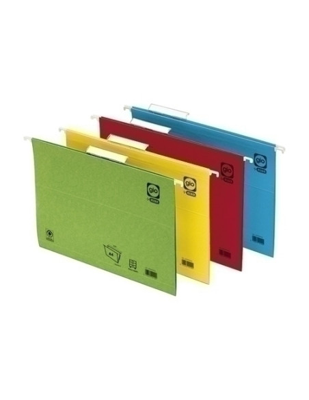 CARPETA COLGANTE GIO cartCRISTAL visor SUPERIOR  V  color 230g F VERDE PAQUETE de 25 42205K20042