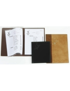 CARPETA PORTAMENUS IBERPLAS PVC F 2 FUNDAS y 2 BOLSAS MARRON