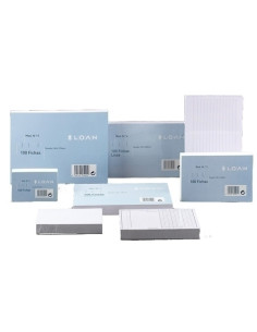 FICHAS LOAN RAYADAS 160x215mm N5 paquete de 100