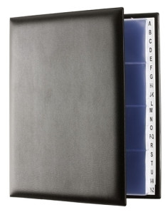 TARJETERO 4 anillas IBERPLAS A4 25mm MX 20 fundas y sepA-Z NEGRO