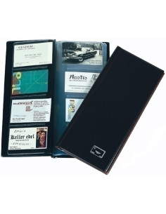 TARJETERO lomo soldado IBERPLAS 23 20 fundas 160 tarjetas LISO STANDARD NEGRO